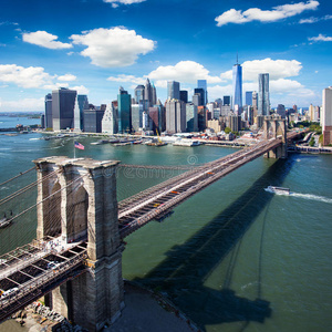 纽约布鲁克林大桥鸟瞰