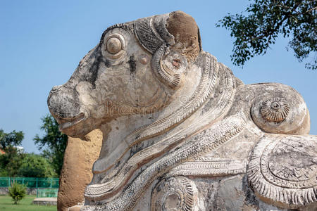 印度教 甘吉布勒姆 湿婆 寺庙 雕像 泰米尔语 公牛 南迪