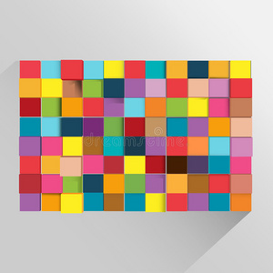 立方体背景抽象现代颜色