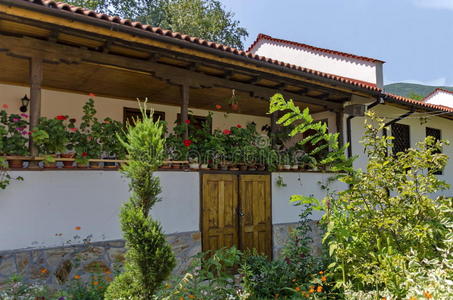 彼得 红景天 修道院 建筑 保加利亚 灌木 颜色 和尚 天空