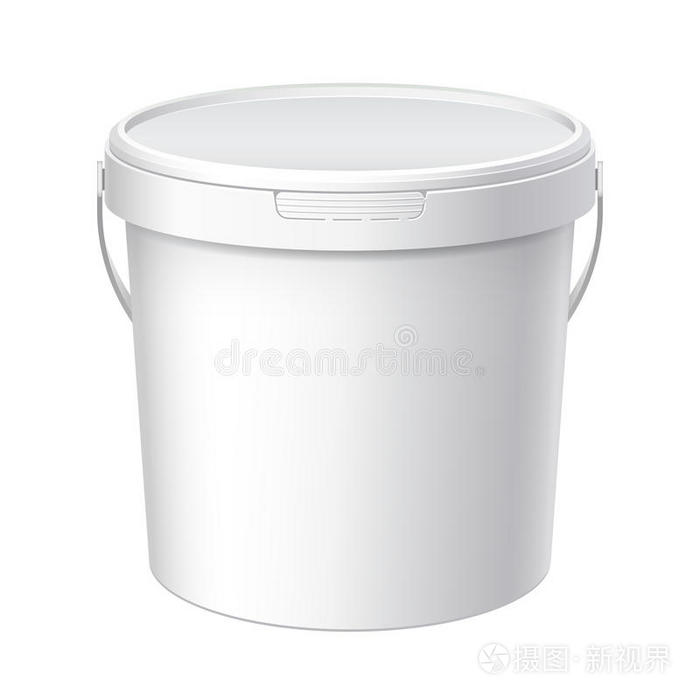 白色空白塑料容器