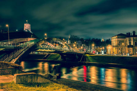 维尔纽斯夜景照片