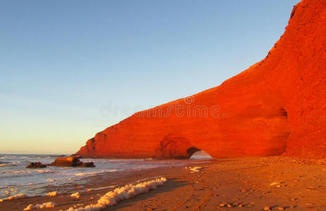 悬崖 被遗弃的 风景 伊夫尼 地球 冒险 海滩 大西洋 摩洛哥