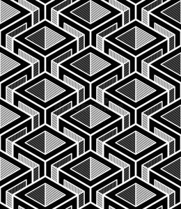 对比黑白对称无缝图案照片