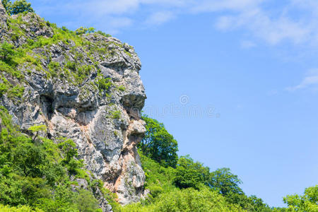 森林 雕塑 头像 风景 俄罗斯 岩石 小山 悬崖 公园 高的