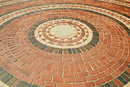 圆形砖铺贴照片