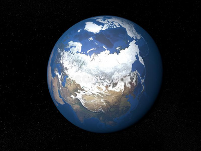 地球从太空俄罗斯没有云