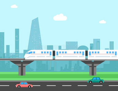 铁路 高速 城市景观 天空 运动 建设 城市 建筑 乘客