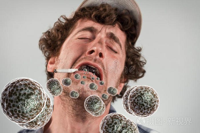 疾病 吸烟 尖叫 男人 疼痛 复制 喷出 病菌 胡须 帽子