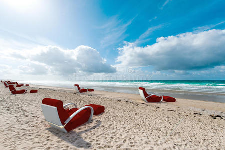 放松 假期 海滩 凳子 家具 致使 皮革 风景 休息 白日梦