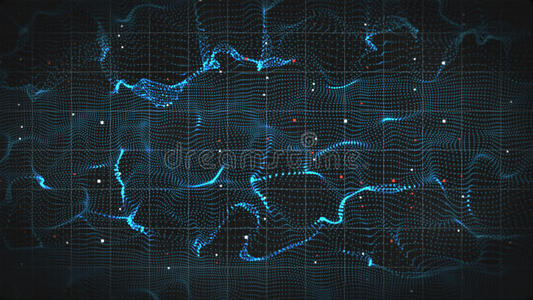电磁波的抽象三维形式照片