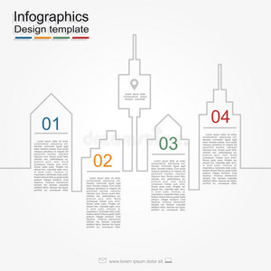 商业 城市景观 数据 建筑 横幅 插图 信息 布局 小册子