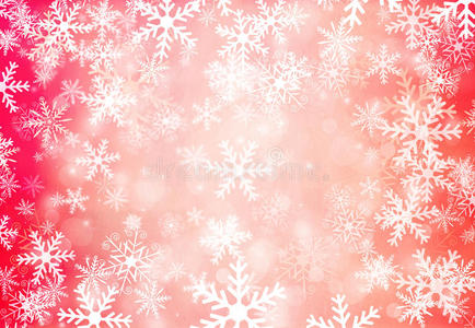 圣诞背景与雪花。