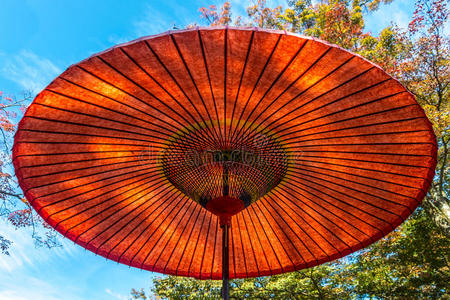 日本传统红伞