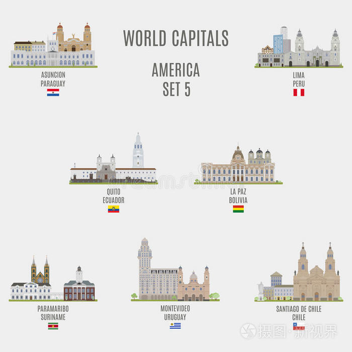 世界各国首都插画 正版商用图片1ve0q7 摄图新视界