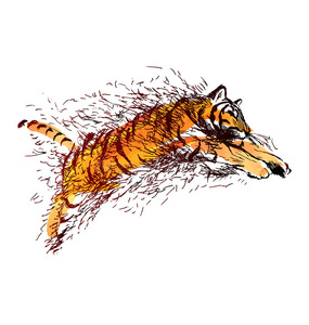 老虎跳图片-老虎跳素材-老虎跳插画-摄图新视界