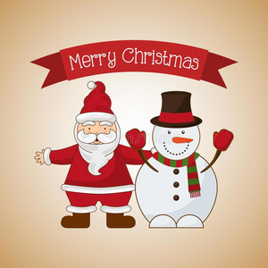 招呼 圣诞节 字母 季节 雪人 卡通 消息 明信片 丝带