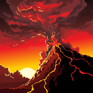 蒙克呐喊火山火山爆发照片