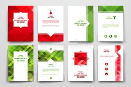 框架 卡片 邀请 插图 假日 信息 公司 小册子 圣诞节