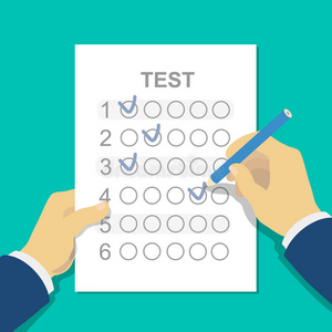 试题用铅笔回答考试试题答卷照片