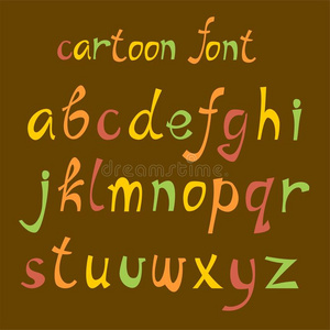 卡通abcd卡通英文字体照片