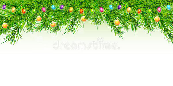 带有树枝和球的圣诞节背景