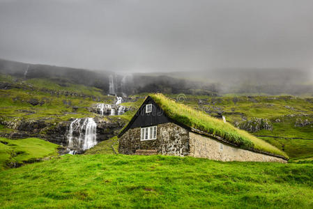 建筑 自然 岩石 房子 风景 场景 长凳 岛屿 孤独的 丹麦
