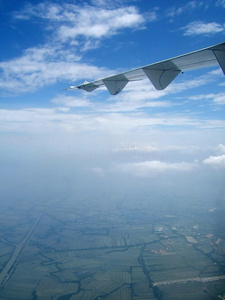 旅游业 航空 日出 天空 喷气式飞机 航班 航空航天 阳光