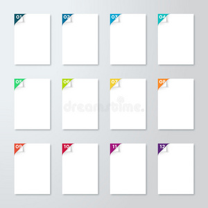 框架 卡片 布局 纸张 五颜六色 公司 规划师 日历 新的