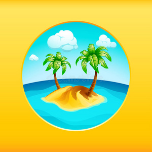 土地 假日 海洋 椰子 棕榈 植物 插图 海岸 天堂 风景