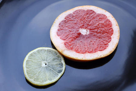 餐具 葡萄柚 柠檬 维生素 水果 切片 饮食 柚子 混合