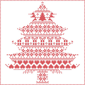 挪威语 包括 驯鹿 圣诞节 十二月 自制 帆布 插图 编织