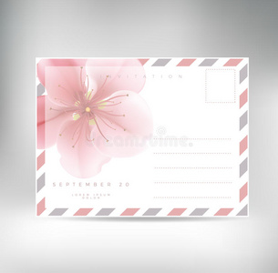 粉红色 邮递 邮件 明信片 信封 招呼 纸张 航空邮件 空气