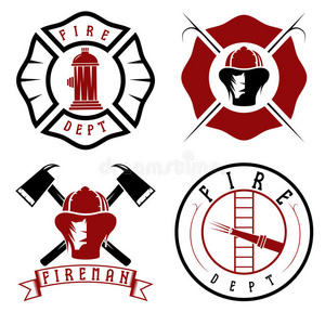 消防部门徽章和徽章
