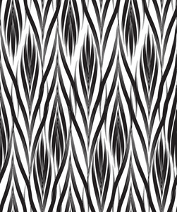 无缝花卉黑白装饰. 装饰时尚的背景. 抽象卷曲瓷砖纹理照片