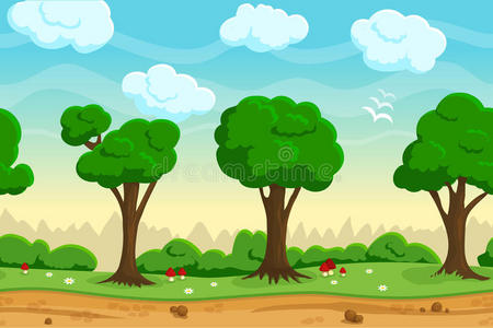 接口 卡通 动画 视差 图形用户界面 森林 游戏 艺术 应用程序