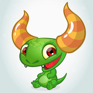 漫画卡通怪物爪可爱的卡通怪物龙照片