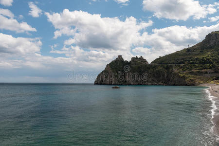 全景图 海岸 村庄 假日 意大利 欧洲 岩石 西西里岛 阿莱西奥
