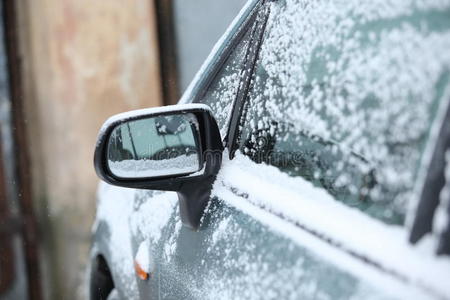 镜子 冻结 雪花 运输 暴风雪 重的 雪堆 气象学 暴风雨