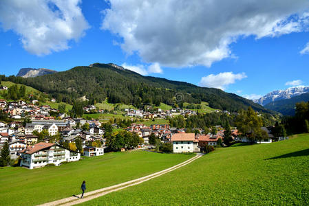 旅行 别墅 屋顶 阿尔卑斯山 古老的 天际线 外部 场景