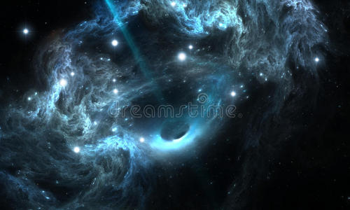 星云中的黑洞照片