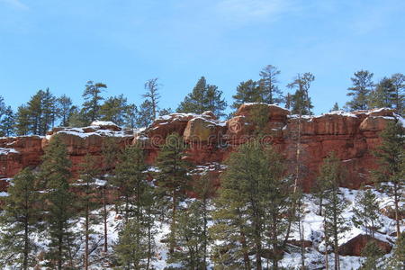 冬天 风景 形成 岩石 科罗拉多 自然