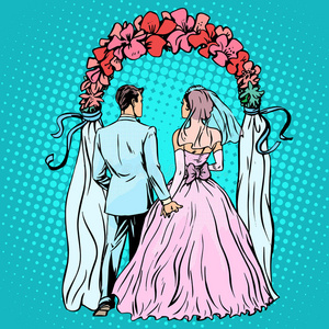 艺术 思想 新娘 情绪 承诺 丈夫 结婚 仪式 漫画 新郎