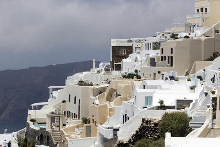 台阶 美丽的 风景 美女 浪漫的 小山 希腊 城市 天空