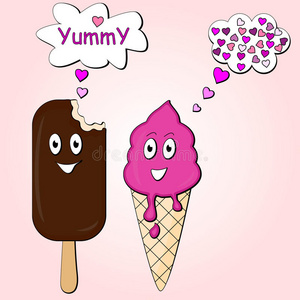 巧克力 横幅 要素 卡通 夫妇 艺术 坚果 粉红色 面对