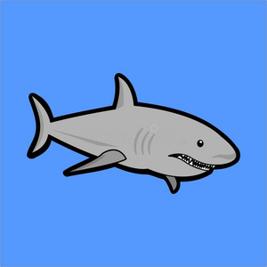 鲨鱼 下巴 危险的 动物 插图 食肉动物 咕哝 自然 艺术