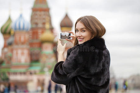 寒冷的 健康 娱乐 新的 美女 美丽的 莫斯科 女孩 外部