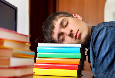 教育 过度工作 房间 睡觉 乏力 作业 书虫 藏书者 白种人