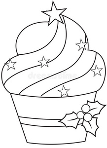 纸杯蛋糕圣诞图片-纸杯蛋糕圣诞素材-纸杯蛋糕圣诞插画-摄图新视界