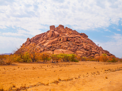 纳米比亚 地标 自然 岩石 无雨 砾石 纳米比亚人 达马拉兰